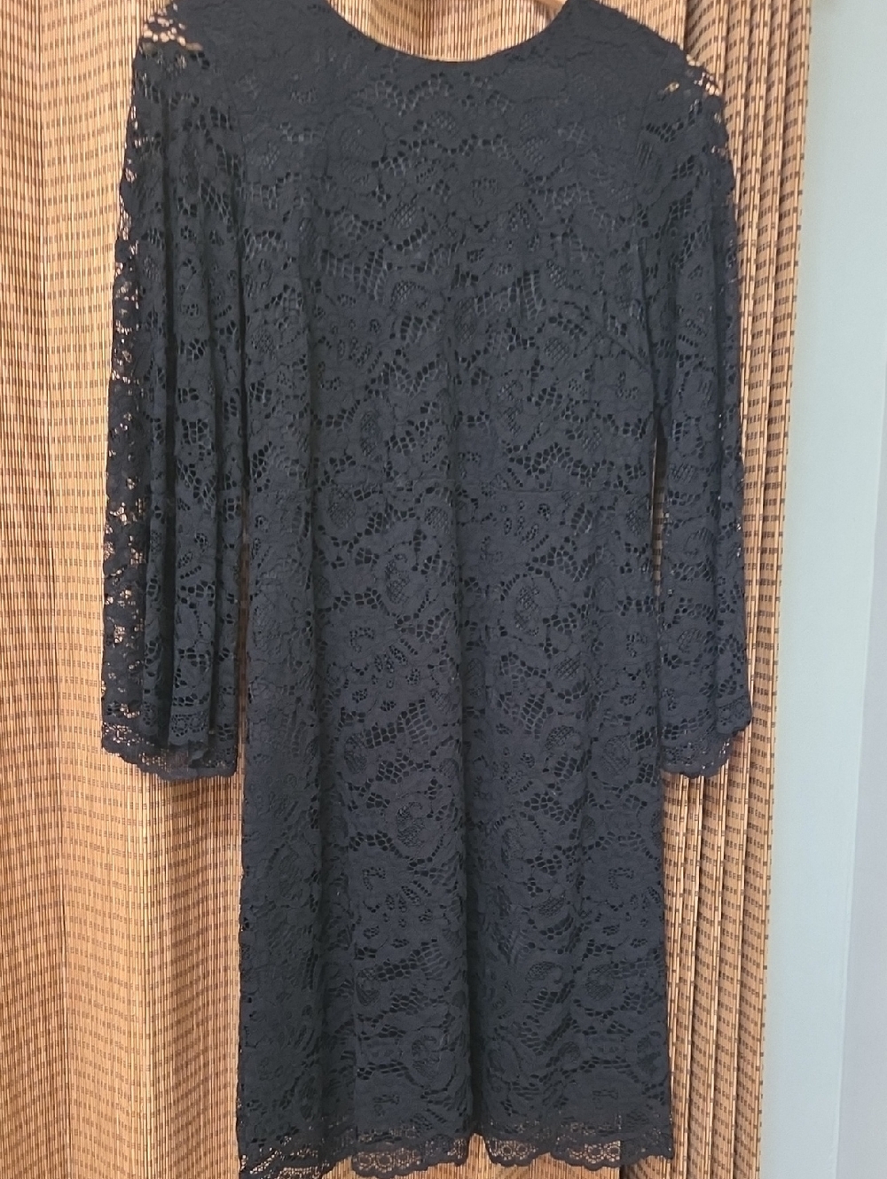 Ivanka Trump Black Lace Long Sleeve Shift Dress